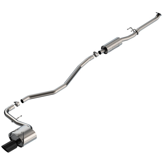 Borla 22-24 Honda Civic Sport 2.25in S-Type Cat Back 4in Tip - Black Chrome