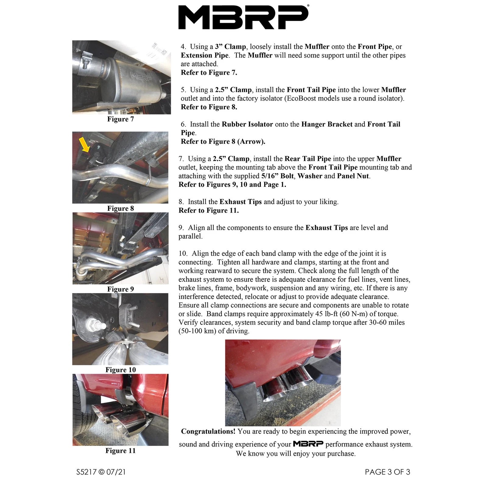 MBRP 2021 Ford F-150 2.7L EcoBoost / 3.5L EcoBoost / 5.0L 3in Cat Back Single Side Exit Black