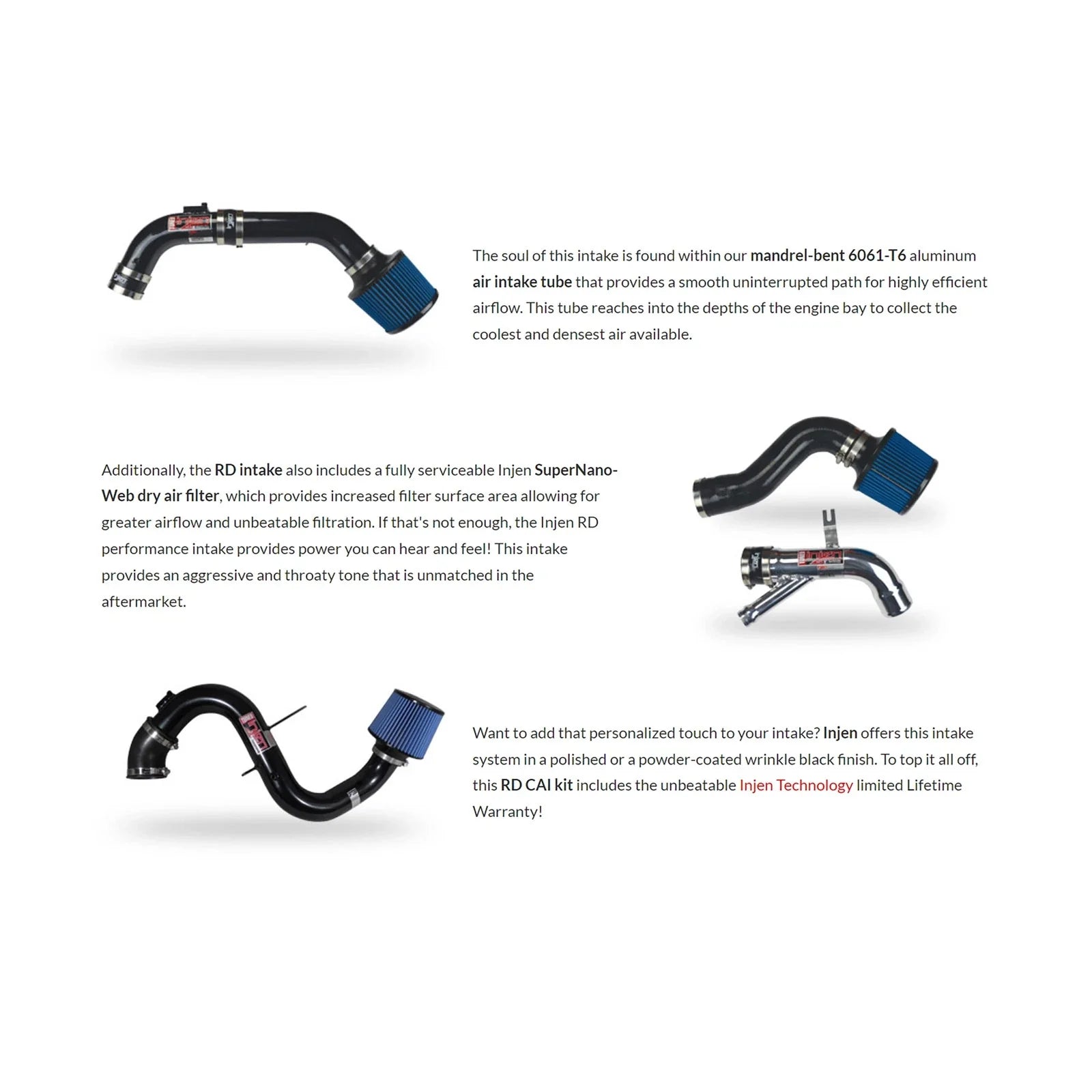 Injen 94-01 Integra GSR Black Cold Air Intake *SPECIAL ORDER*