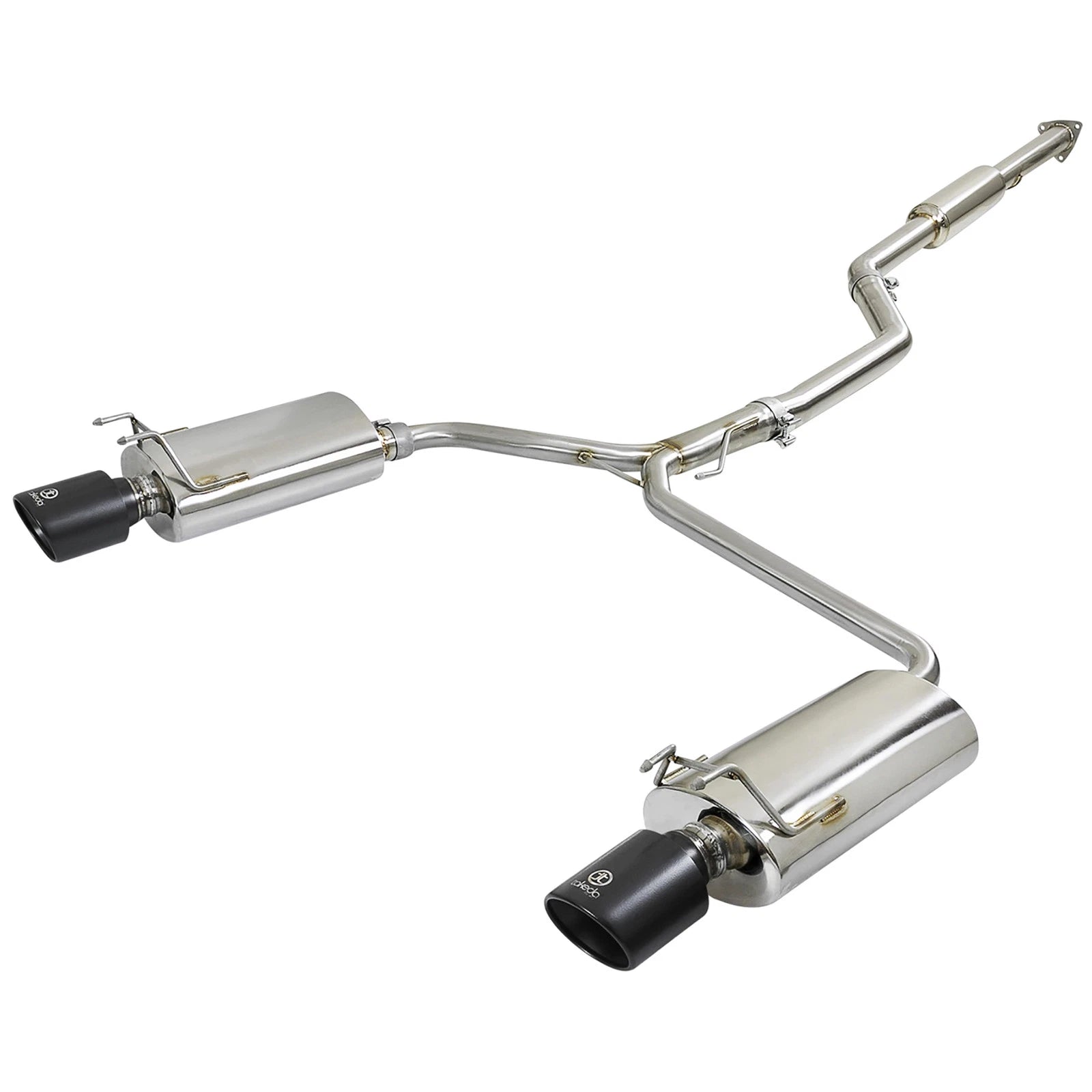 aFe Takeda Exhaust 304SS Dual Cat-Back w/ Black Tips 13-17 Honda Accord LX/EX/EX-L Sedan L4 2.4L