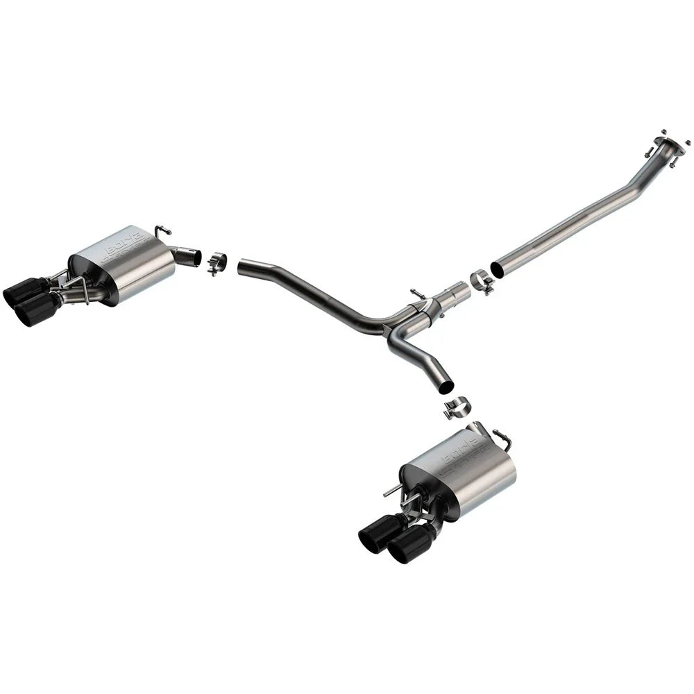 Borla 18-22 Toyota Camry XSE 2.5L i4 AT/MT FWD / 4DR S-TYPE Cat Back Exhaust (Black Chrome)