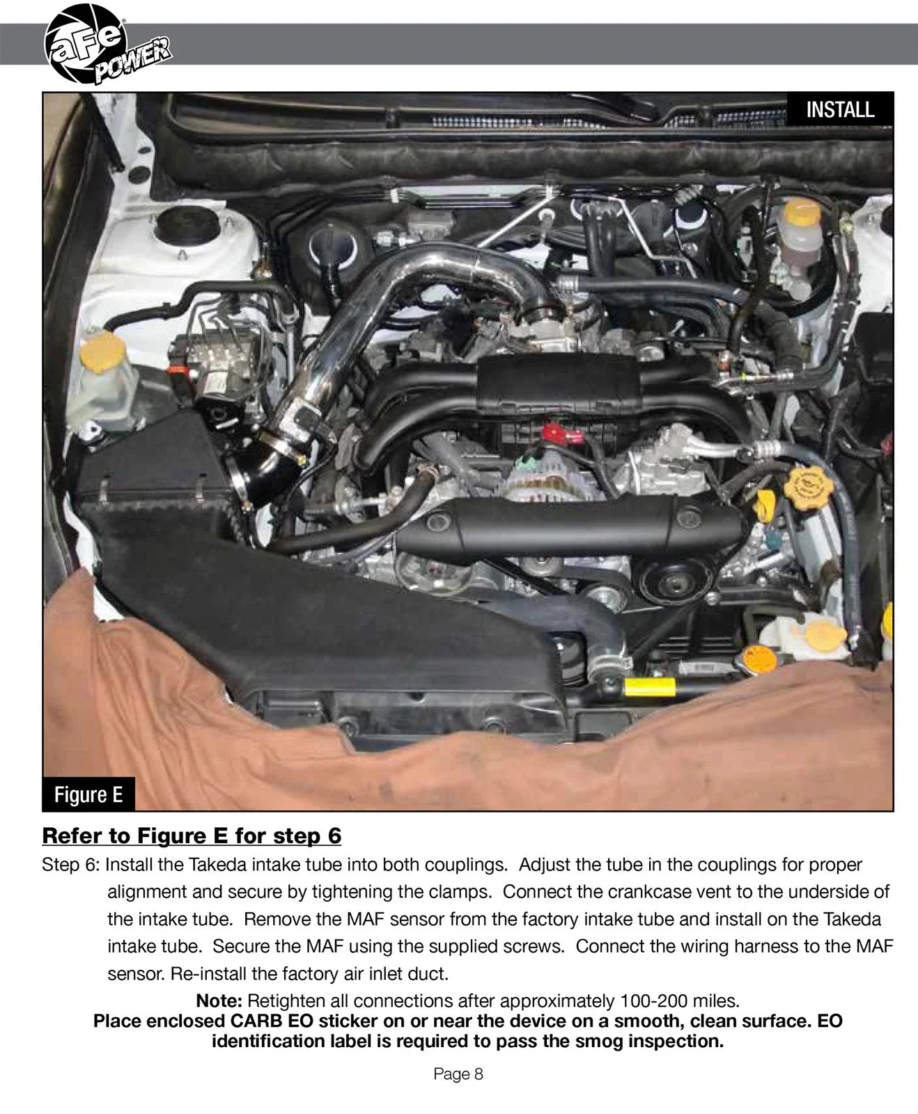 aFe Takeda Intakes Stage-2 PDS AIS PDS Subaru Legacy 10-12 H4-2.5L Non Turbo (pol)