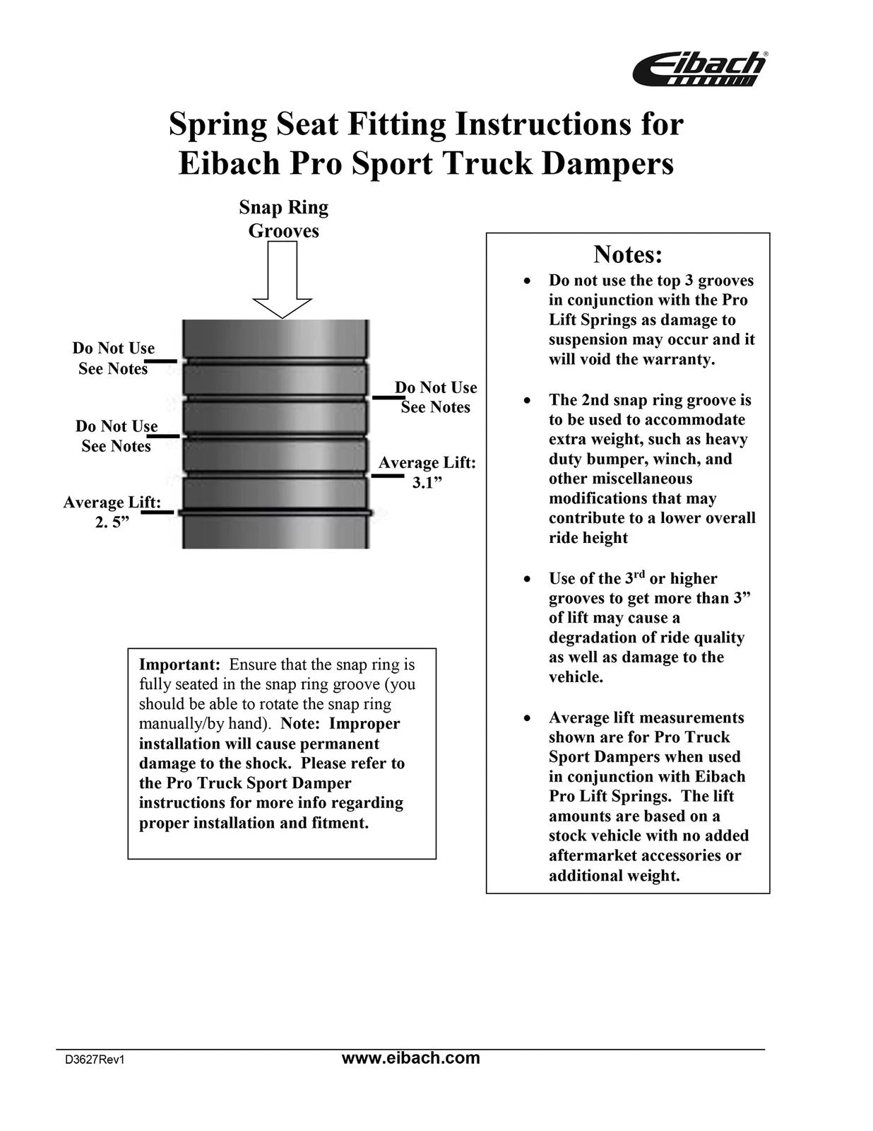 Eibach Pro-Truck Lift Kit 16-19 Toyota Tundra Springs (Front Springs Only)