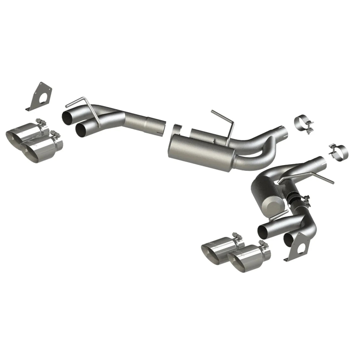 MBRP 16-19 Chevrolet Camaro V6 2.5in AL NPP Dual Axle Back Exhaust w/ 4in Quad Dual Wall Tips