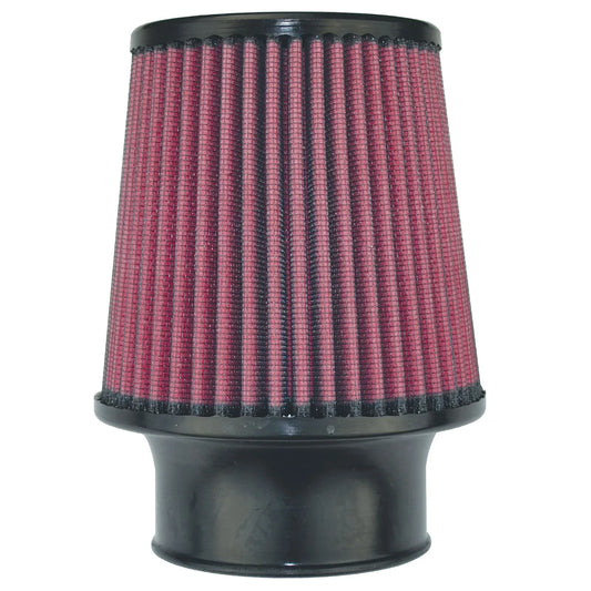 Injen High Performance Air Filter - 3.00 Black Filter 6 Base / 5 Tall / 4 Top - 45 Pleat