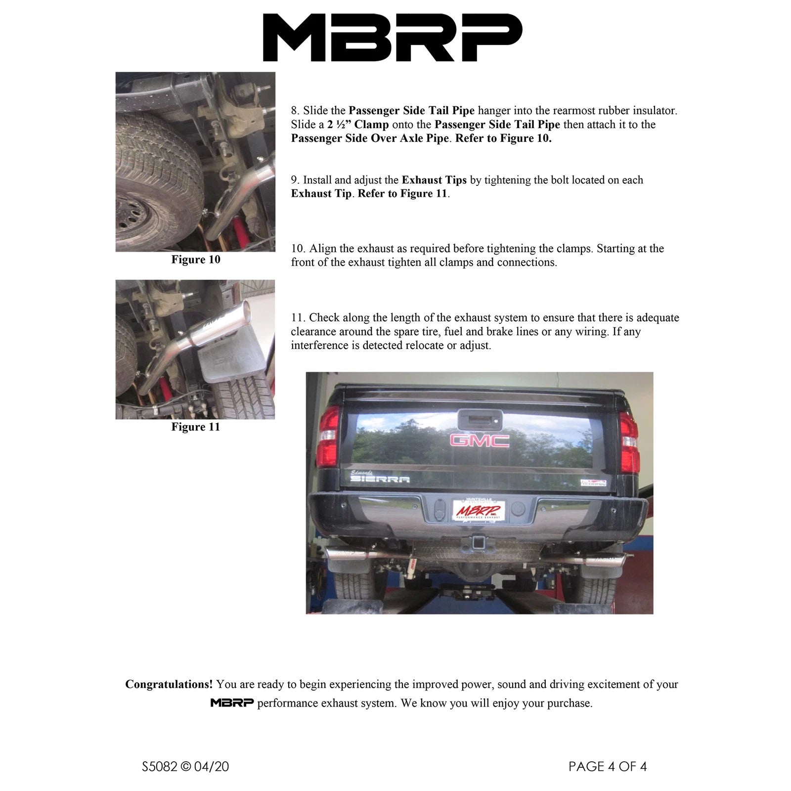 MBRP 14 Chevy/GMC 1500 Silverado/Sierra 4.3L V6/5.3L V8 Dual Split Side Alum 3in Cat Back Exhaust