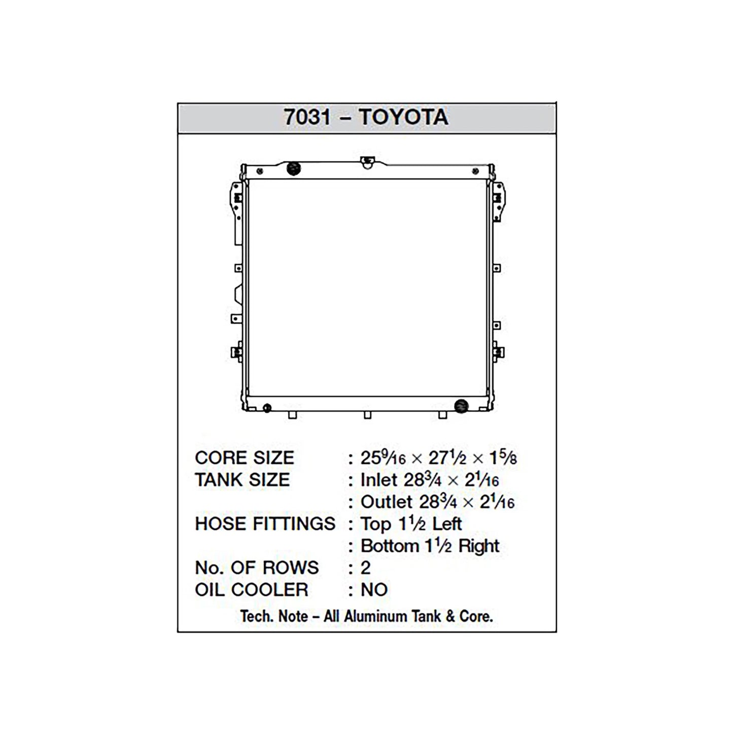 CSF 07-19 Toyota Tundra 5.7L Radiator