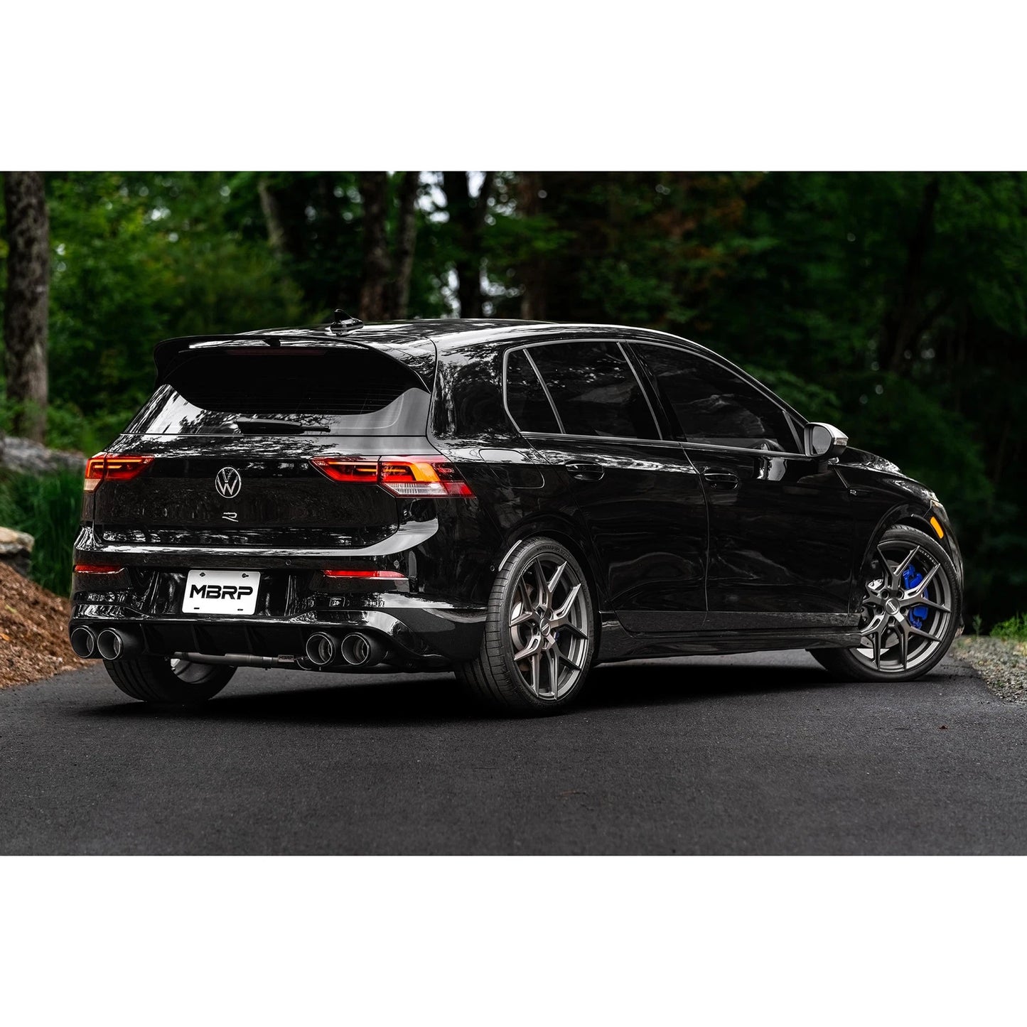 MBRP 2022 Volkswagen Golf R MK8 3in Cat-Back Quad Rear w/ Carbon Fiber Tips Valve Delete Exhaust