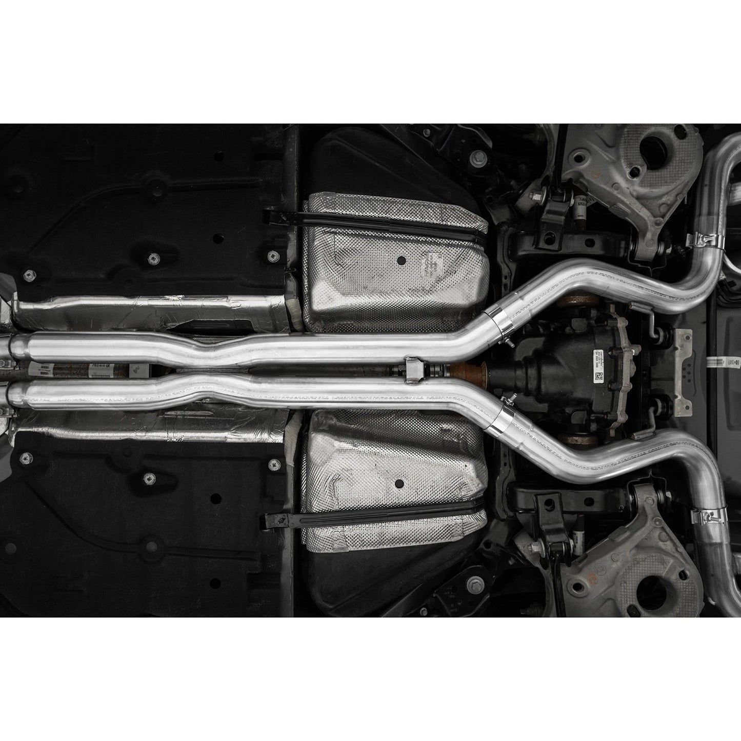 MBRP 2024+ Ford Mustang 5.0L T304 SS 3in Cat-Back Dual Split Exhaust w/ Quad Tips (Valve Delete)