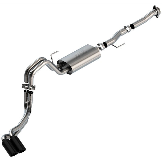 Borla F-150 2021 5.0L 2dr RC SB (122.8 WB) XL/XLT 3/2.25 DSE Cat-Back S-Type Black Chrome Tips