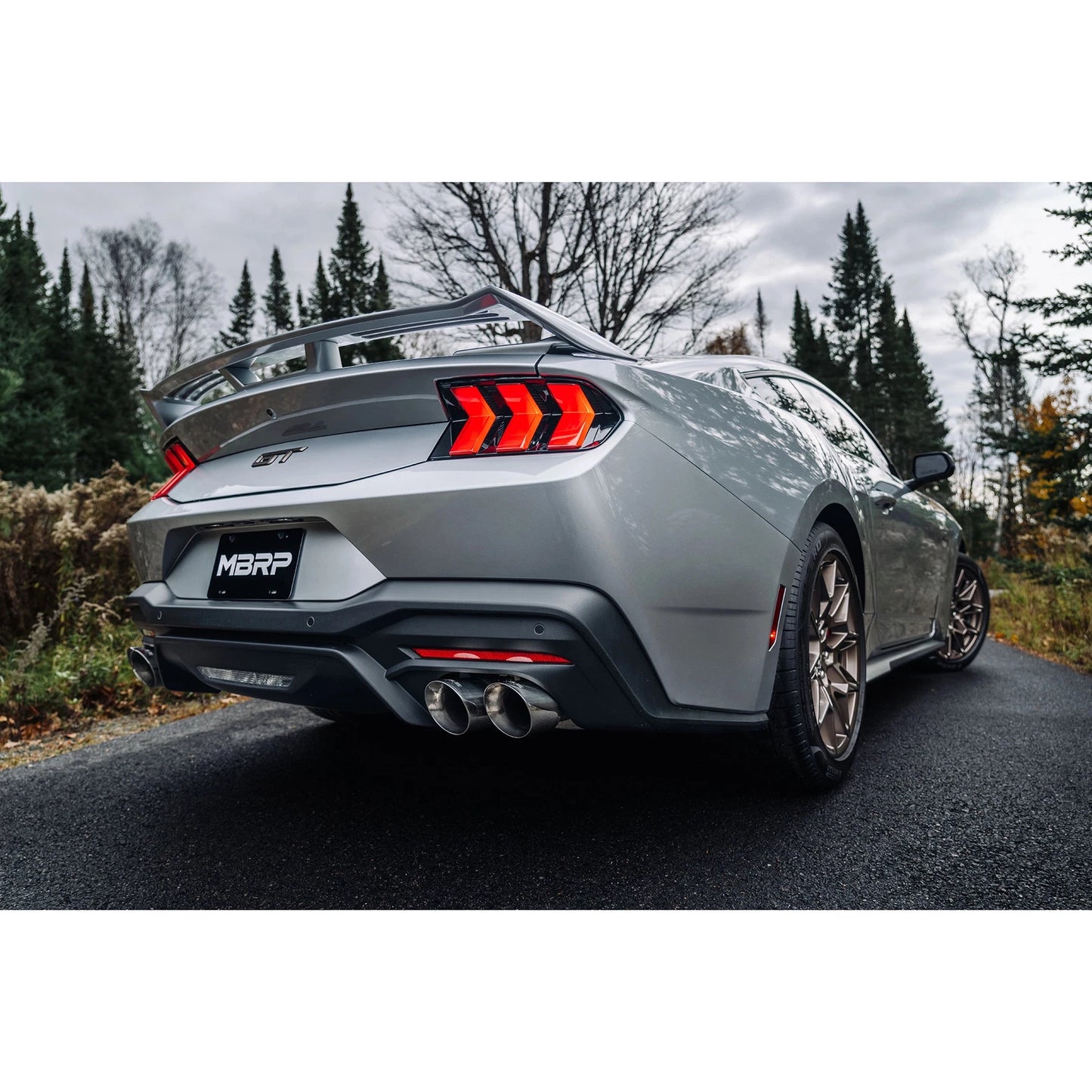 MBRP 2024+ Ford Mustang GT Armor Lite 3in Steet Profile Catback Exhaust - Stainless Steel Tips