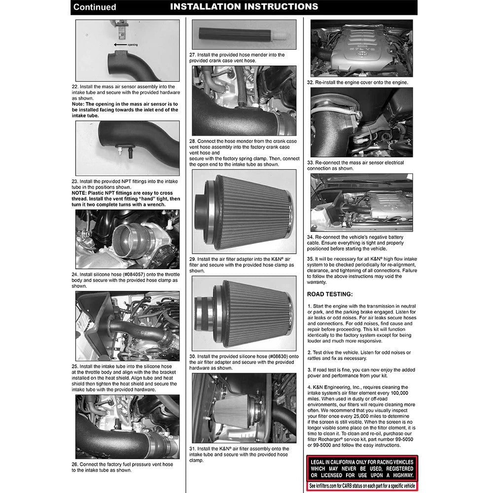 K&N 07-08 Toyota Tundra V8-5.7L AirCharger Performance Intake