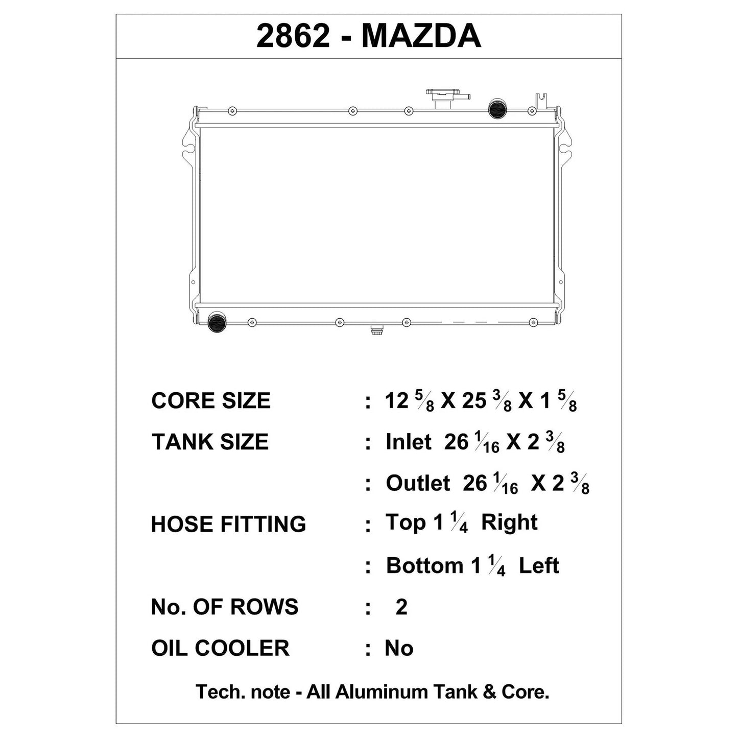 CSF 89-97 Mazda Miata Radiator