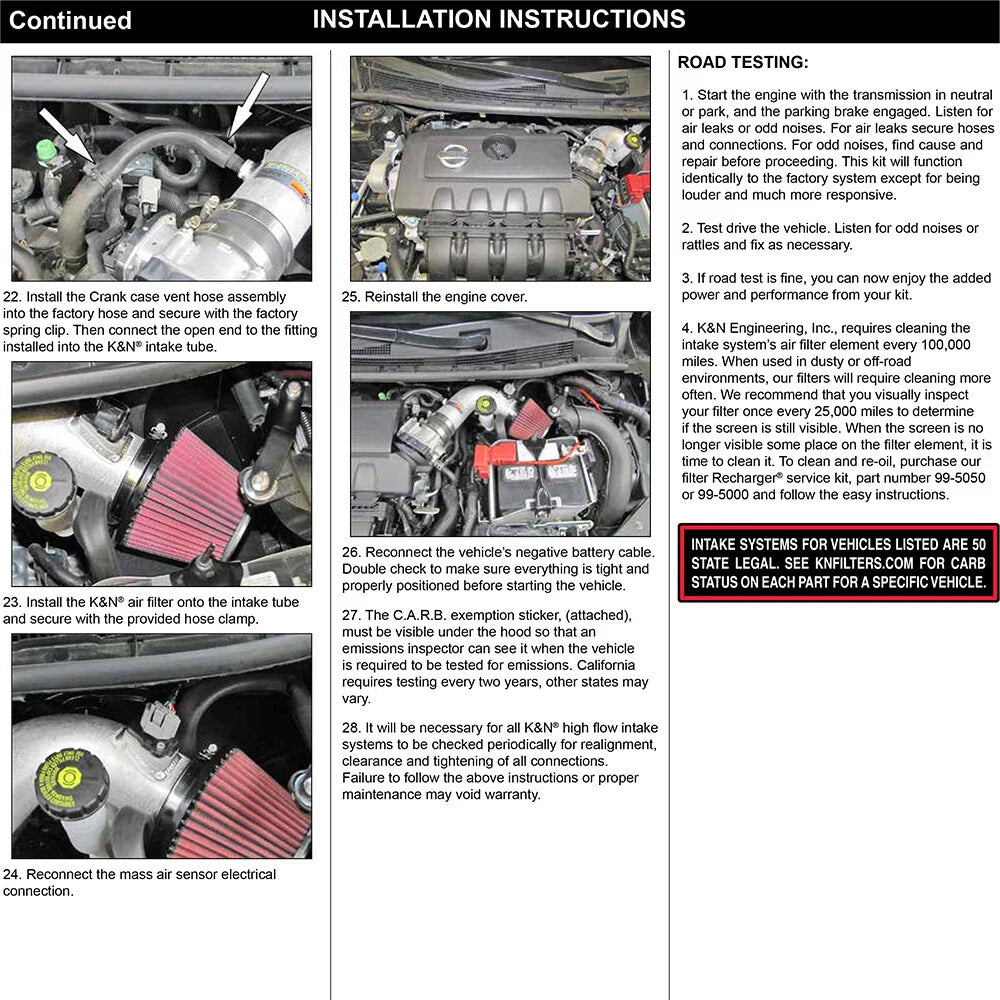 K&N 13-14 Nissan Sentra 1.8L L4 Typhoon Short Ram Intake