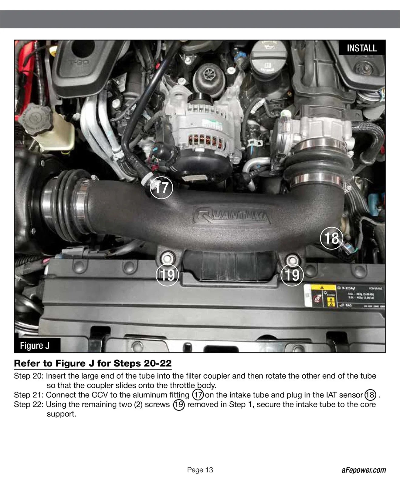 aFe Quantum Pro 5R Cold Air Intake System 18-19 Jeep Wrangler (JL) V6-3.6L
