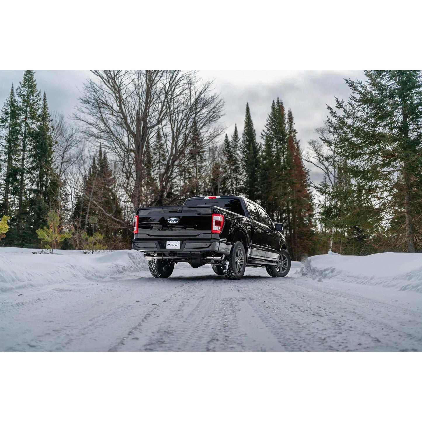 MBRP 2021+ Ford F150 2.7L/3.5L/5.0L 3in Aluminized Steel Cat-Back 2.5in Dual Split Side Exhaust