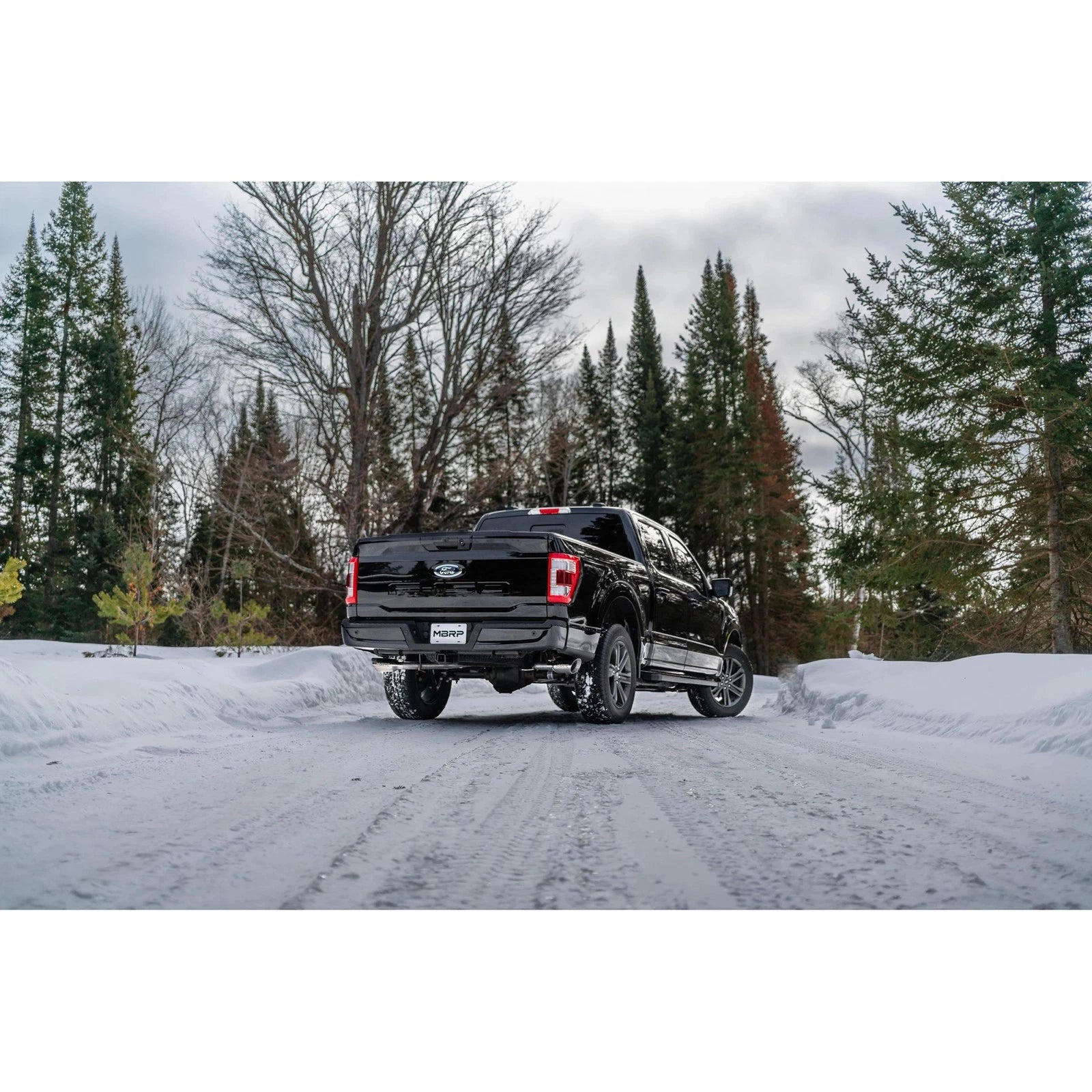 MBRP 2021+ Ford F150 2.7L/3.5L/5.0L 3in Aluminized Steel Cat-Back 2.5in Dual Split Side Exhaust