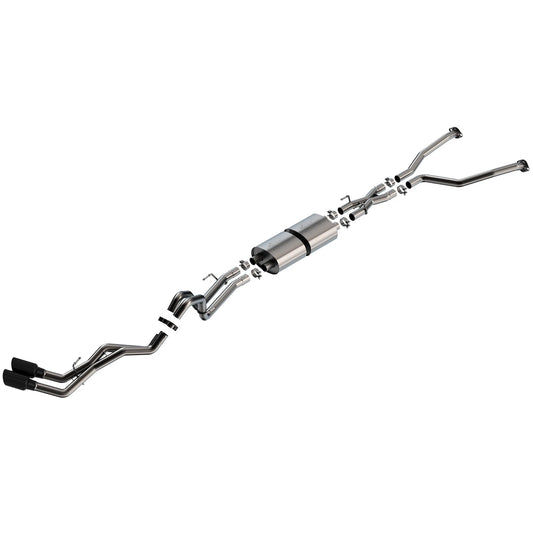 Borla 22-24 Toyota Tundra 3.4L V6 (Inc. Hyb.) Ext. Cab/STD Bed/145.7in WB ATAK Cat-Back - Blk Chrm