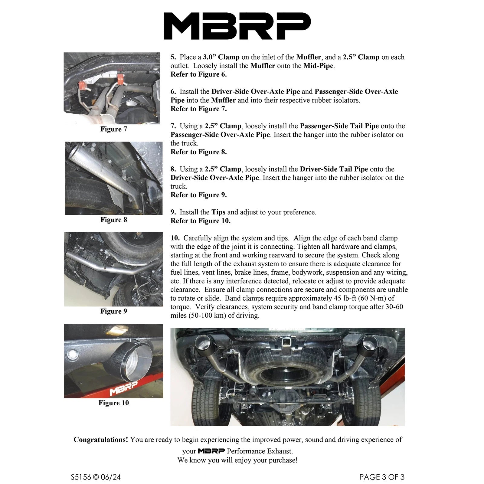 MBRP 2025+ RAM 1500 3.0L BLK Series 3.0in Cat-Back Dual Rear Exit Exhaust