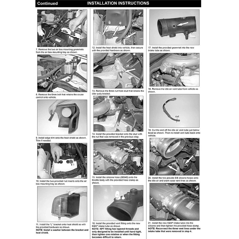 K&N 01-04 Ford Lightning / F150 H/D Performance Intake Kit