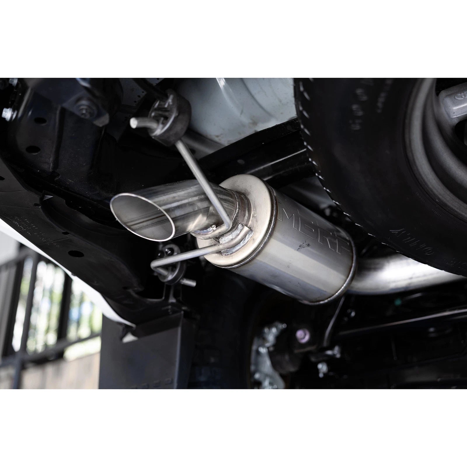 MBRP 24-26 Toyota Land Cruiser 2.4L 3in Cat-Back Single Rear High-Clearance Turn Down - T304