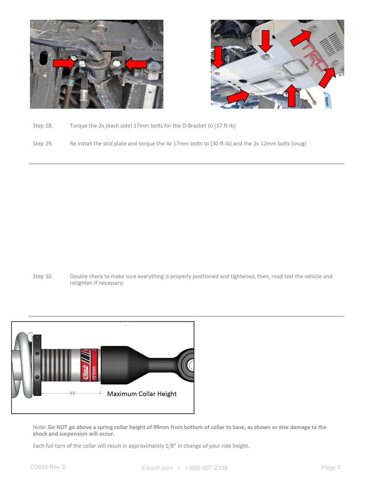 Eibach Pro-Truck Coilover 2.0 Front for 16-20 Toyota Tacoma 2WD/4WD