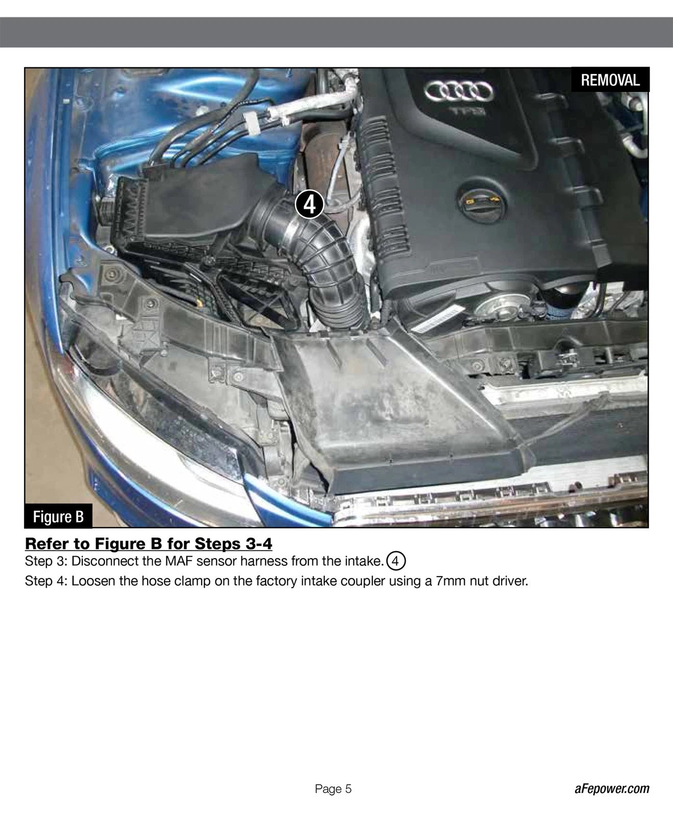 aFe Momentum GT Intakes Stage-2 P5R AIS 9-16 Audi A4 (B8) L4-2.0L
