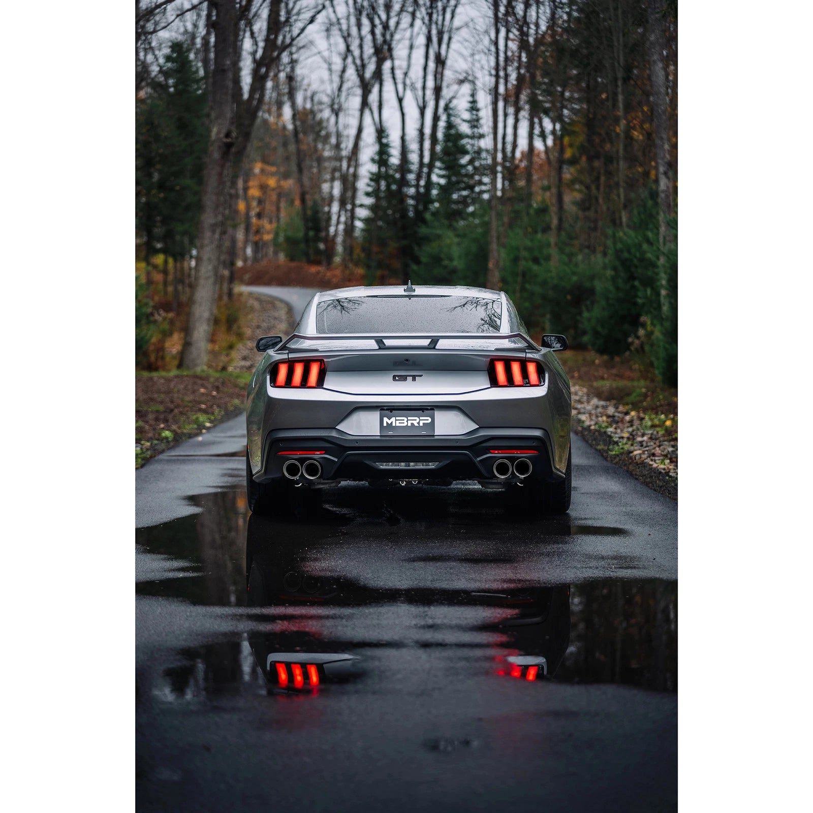 MBRP 2024+ Ford Mustang 5.0L T304 SS 3in Cat-Back Dual Split Exhaust w/ Quad Tips (Valve Delete)