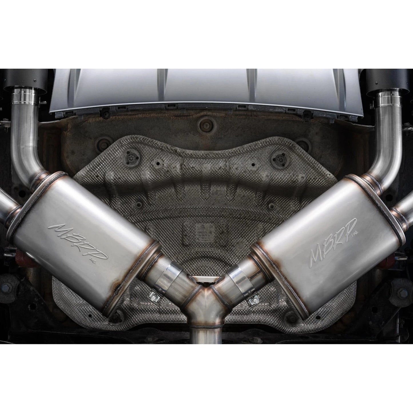 MBRP 15-18 Audi S3 SS 3in Quad Split Rear Exit w/ Carbon Fiber Tips - T304