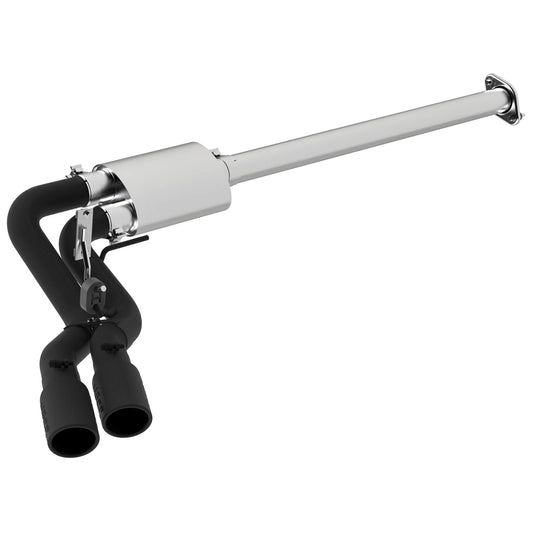 MBRP 15-16 Ford F-150 2.7L/3.5L/5.0L 3in Cat Back Single Side Pre-Axle Dual Exit Black Coated