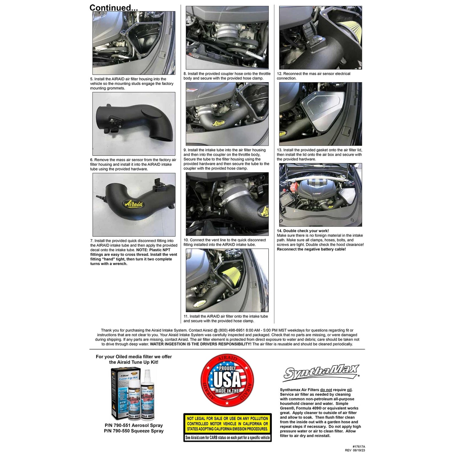 Airaid 16-19 Cadillac CTS-V 6.2L Cold Air Intake System