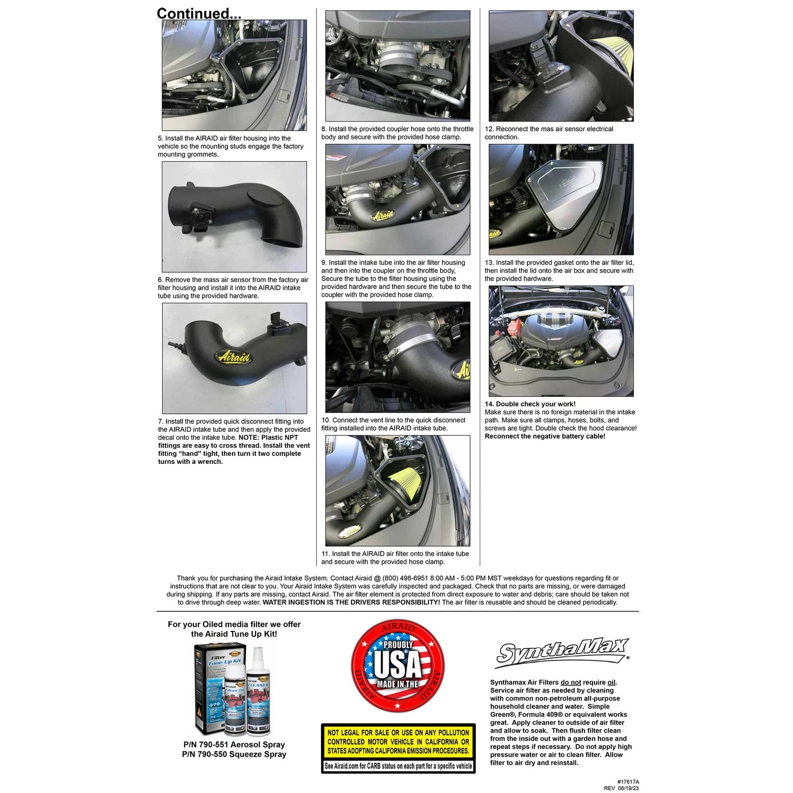 Airaid 16-19 Cadillac CTS-V 6.2L Cold Air Intake System