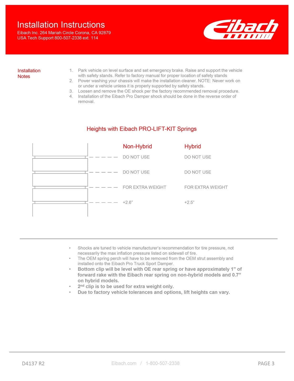 Eibach Pro-Truck Lift Kit for 2022+ Toyota Tundra