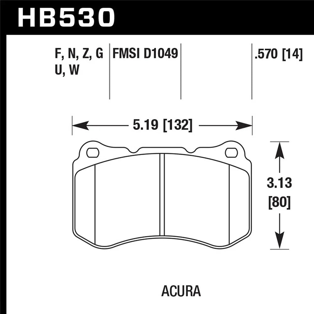 Hawk 07-08 Acura TL 3.5L / 04-08 TL 3.2L Type S HPS Street Front Brake Pads