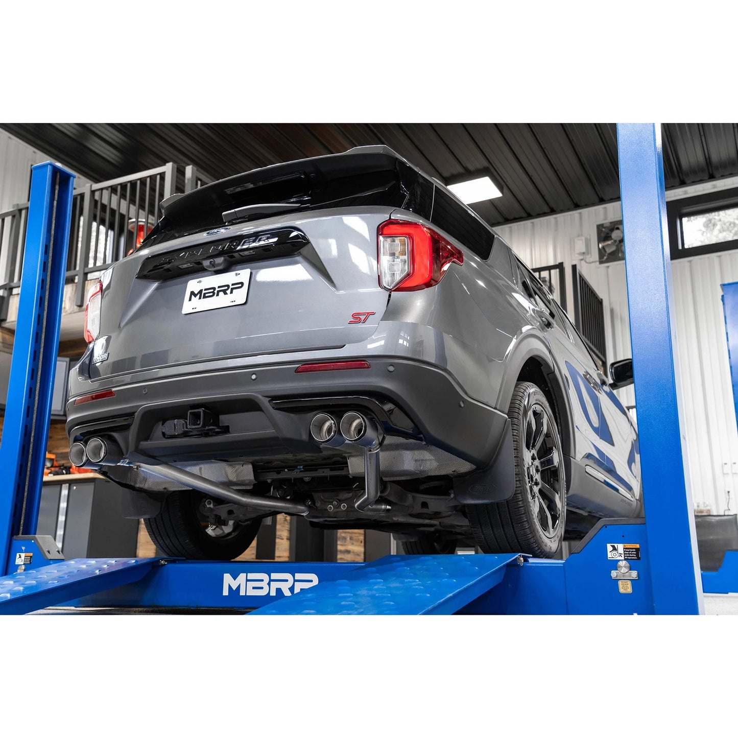 MBRP 20-21 Ford Explorer ST 3.0L EcoBoost Dual Rear Exit Axle Back w/ Quad Carbon Fiber Tips - T304