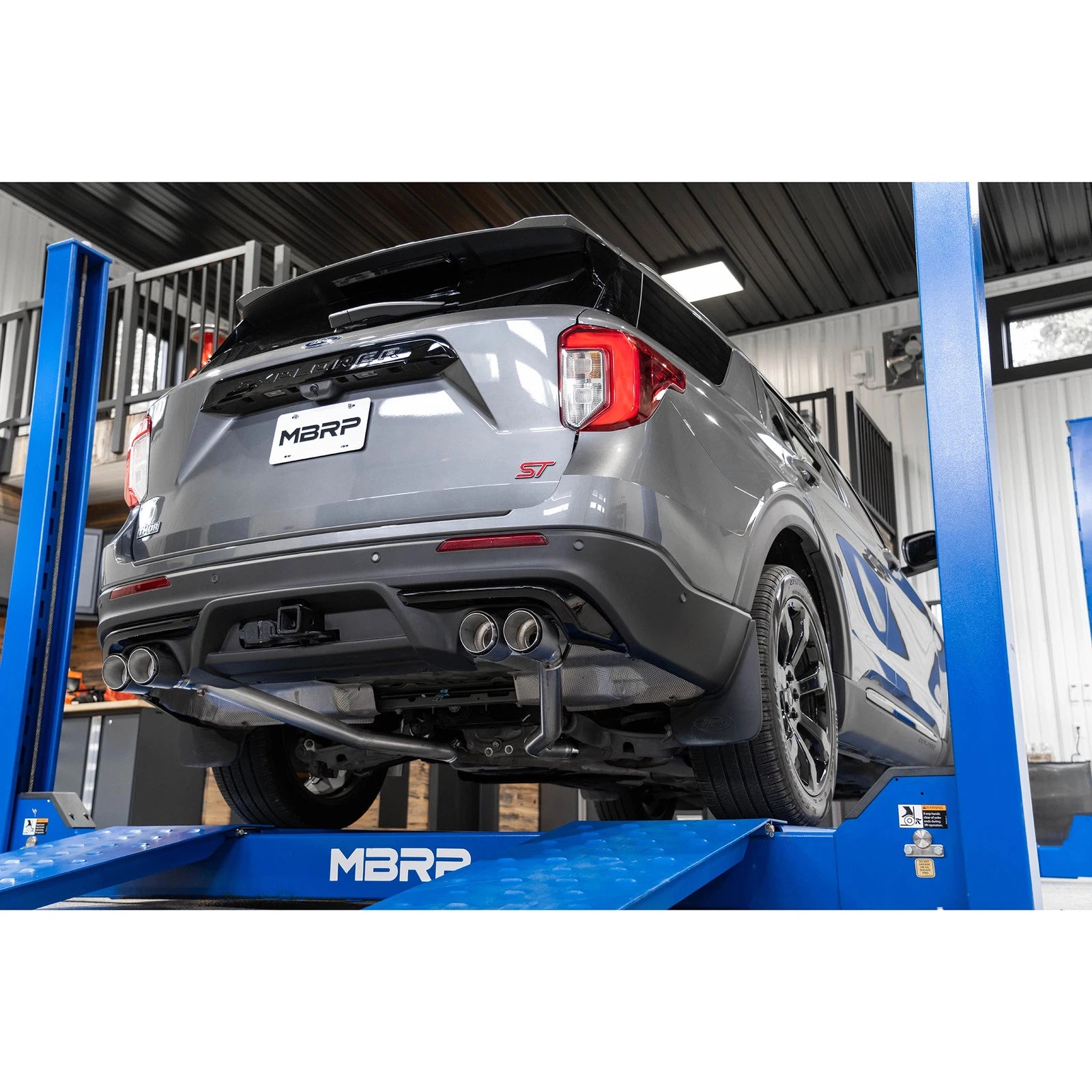 MBRP 20-21 Ford Explorer ST 3.0L EcoBoost Dual Rear Exit Axle Back w/ Quad Carbon Fiber Tips - T304
