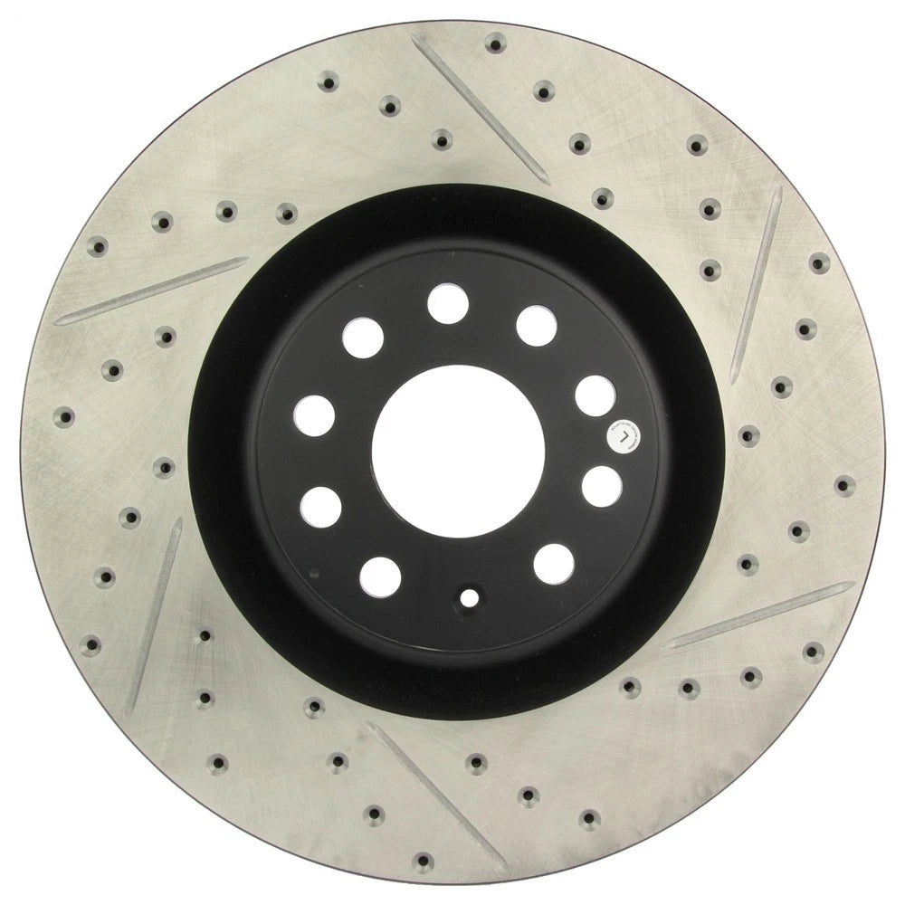 StopTech 09 VW Passat CC / 06-09 Passat Slotted & Drilled Left Front Rotor