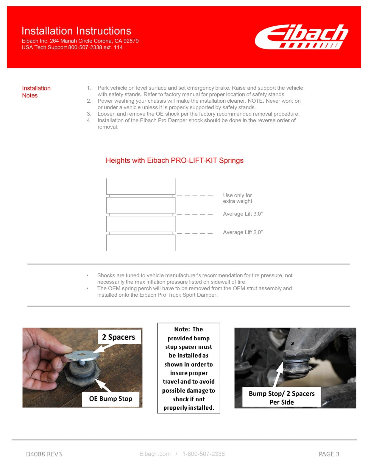 Eibach Pro-Truck Lift Kit for 07-15 Toyota Tundra