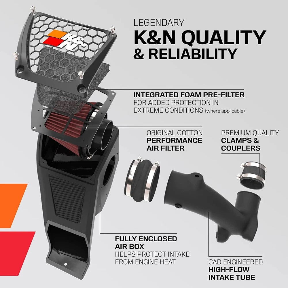 K&N 19-20 Jeep Wrangler JL 2.0L L4 F/I Turbo Performance Intake Kit