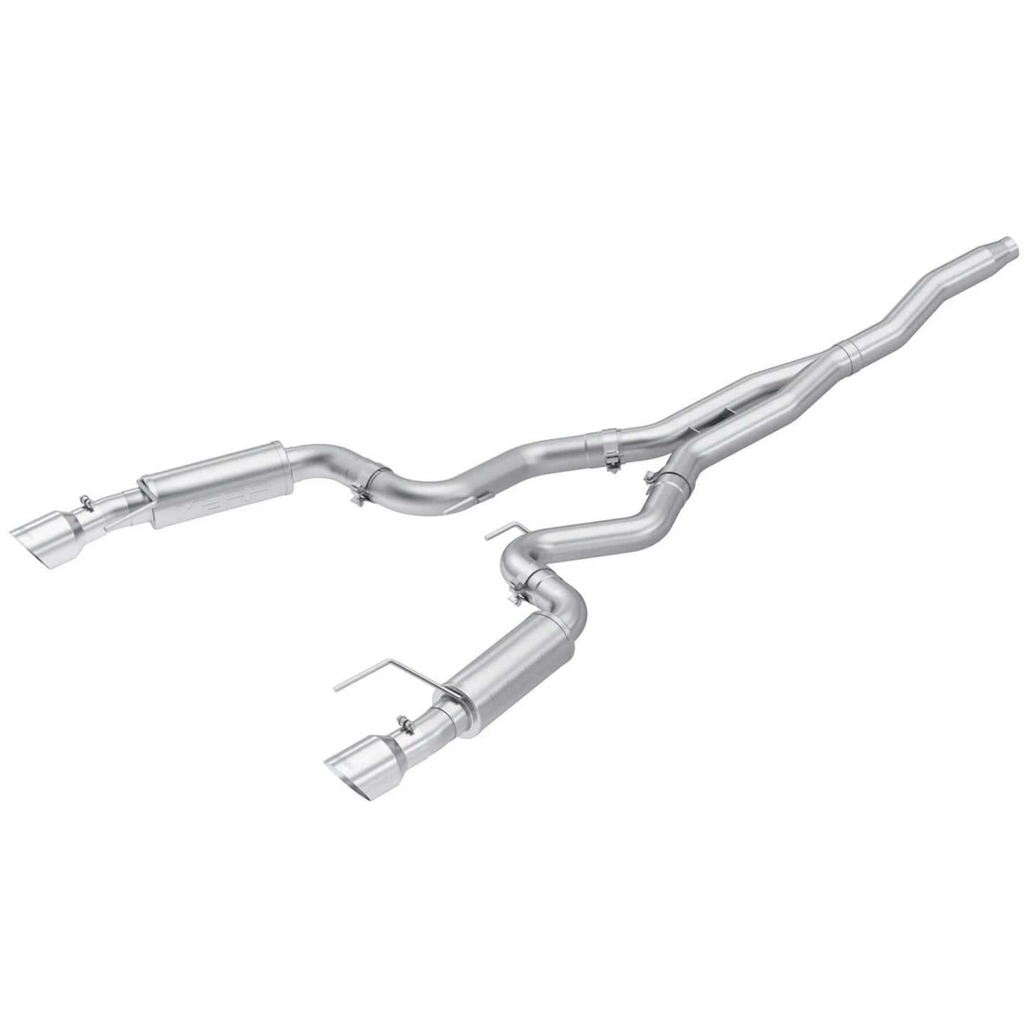 MBRP 15-19 Ford Mustang EcoBoost 2.3L Alum 3in Cat Back Dual Split Rear Exit (Race Version)