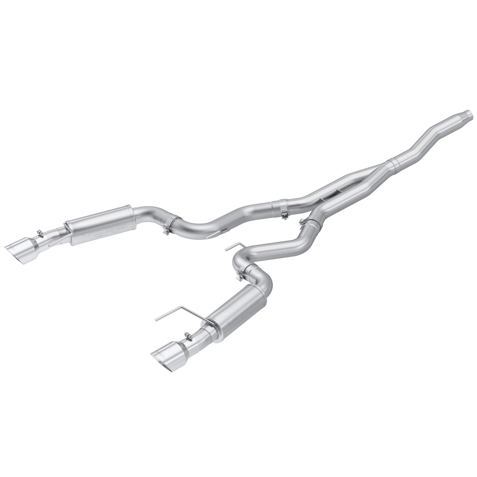 MBRP 15-19 Ford Mustang EcoBoost 2.3L Alum 3in Cat Back Dual Split Rear Exit (Race Version)