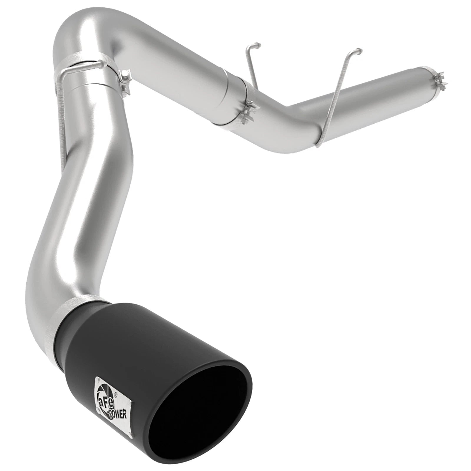 aFe ATLAS 5in Alum Steel DPF-Back Exhaust System w/Black Tip 19-20 Ram Diesel Trucks L6-6.7L (td)
