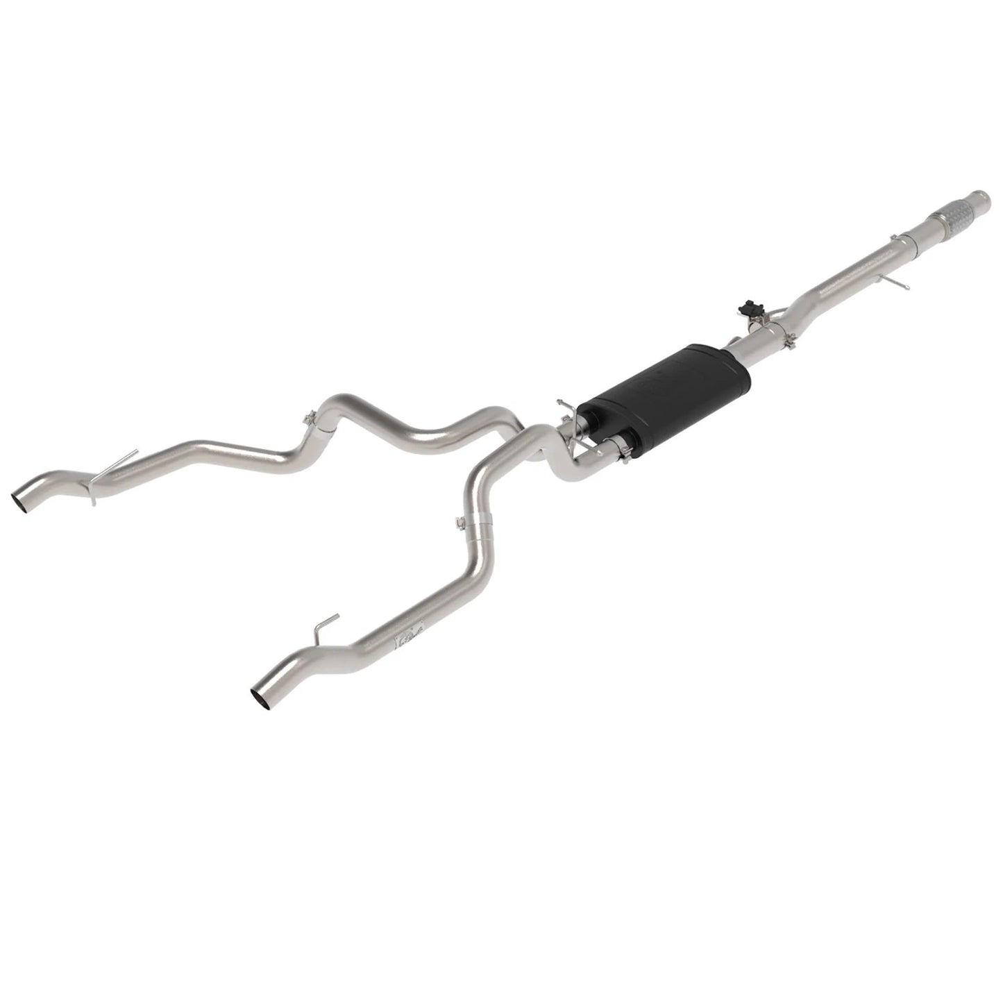 aFe Gemini XV 4in to Dual 3in 304 SS Cat-Back Exhaust w/ Cutout 19-21 GM Silverado/Sierra V8-6.2L