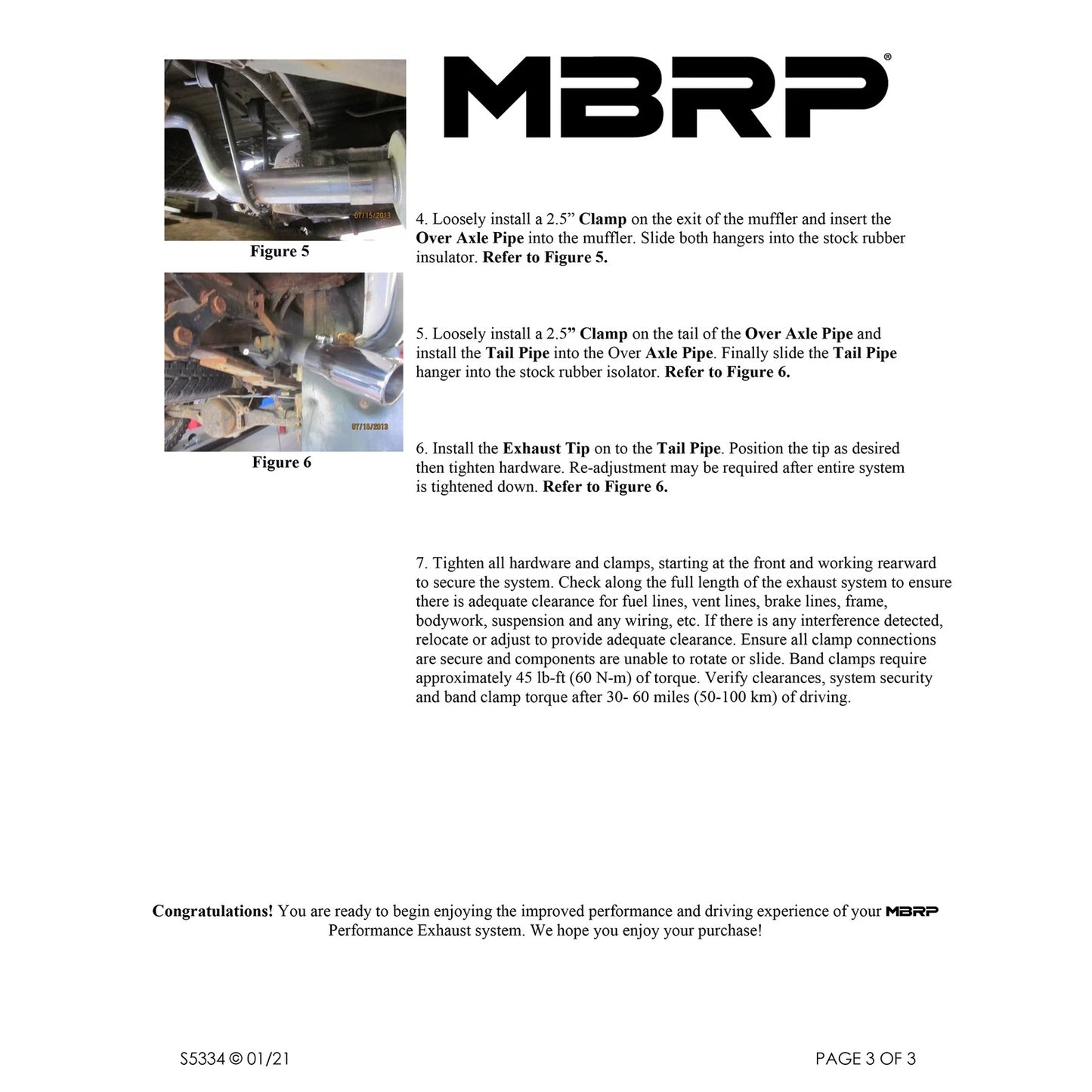 MBRP 01-05 Toyota Tacoma 2.7/3.4L (4x4 Only) 2.5in Cat Back Single Side Exit T409 Exhaust System