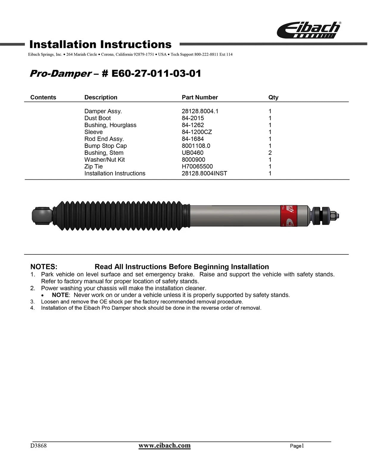 Eibach 19-23 Ram 1500 Rebel Crew Cab Pro-Truck Lift Kit System Coilover Stage 2