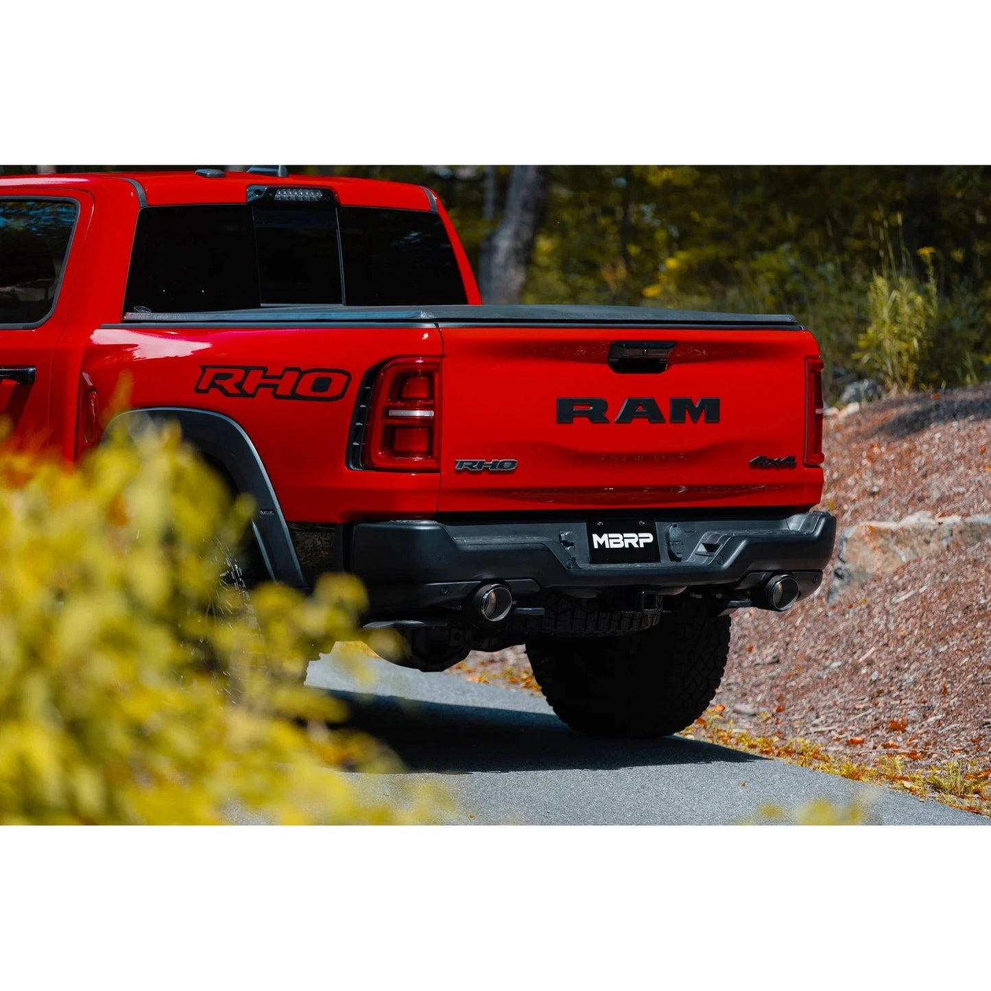 MBRP 2025 RAM RHO 3in Dual Split Rear Cat Back w/ Carbon Fiber Tips - T304
