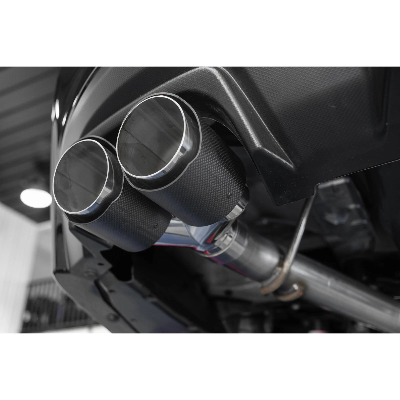 MBRP 15-19 Subaru WRX 2.0L/STI 2.5L 3in Dual Split Rear Exit w/ 3.5in CF Tips - T304 (Race Version)