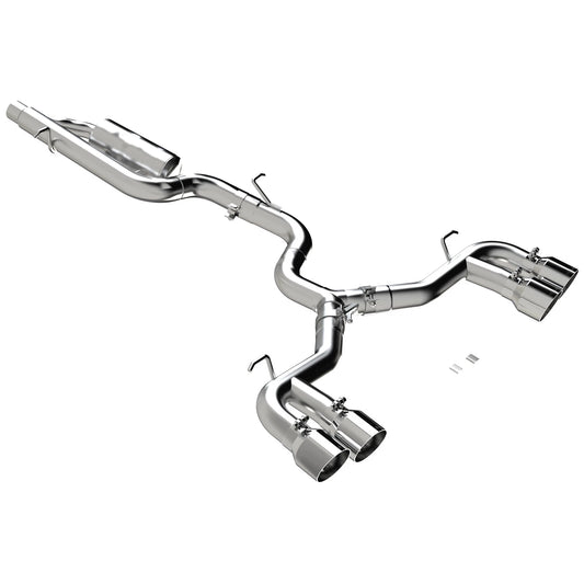 MBRP 2022 Volkswagen Golf R MK8 3in Cat-Back Quad Split Rear Valve Delete Exhaust