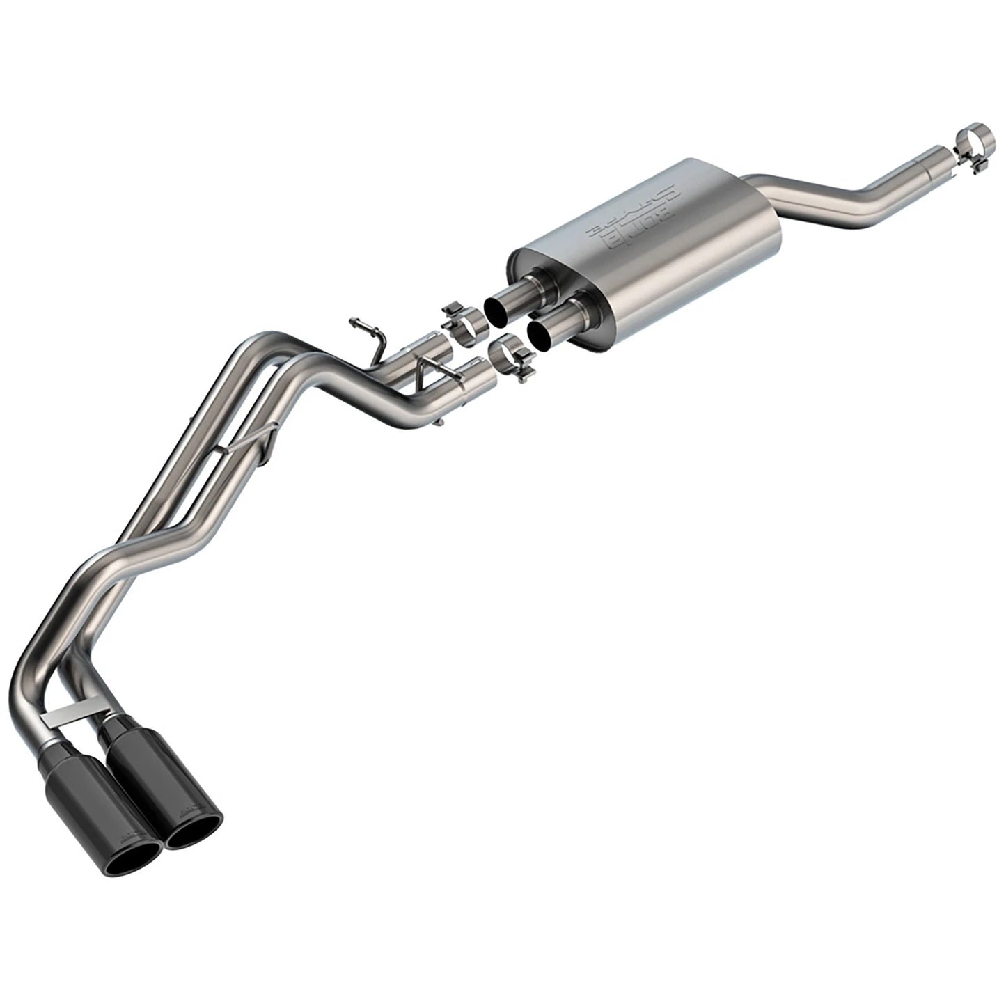 Borla 2024+ Ford Ranger XLT S Type Catback System - Black Chrome