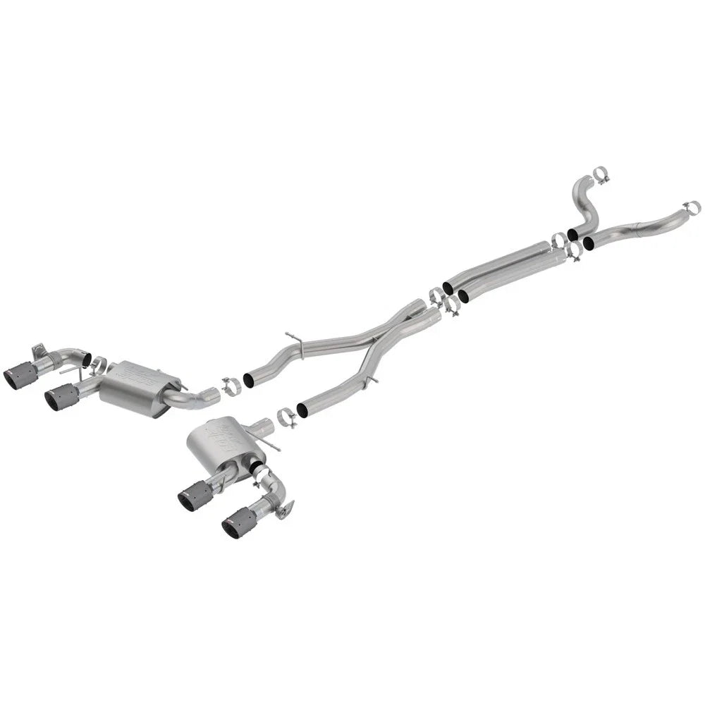 Borla 17-18 Chevrolet Camaro ZL1 6.2L V8 Atak Catback Exhaust w/ Dual Mode Valves CF Black Anod